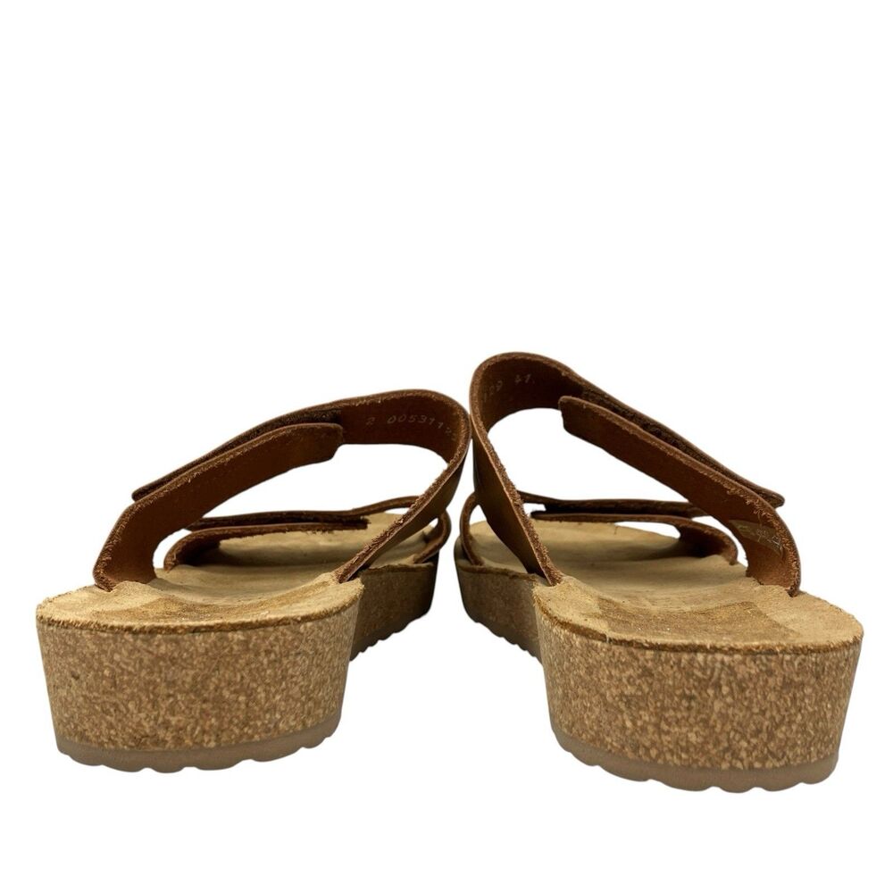 Mobil’s Leather Cork Sandals Brown Double Strap Womens 11‎ EU 41 - Picture 6 of 14